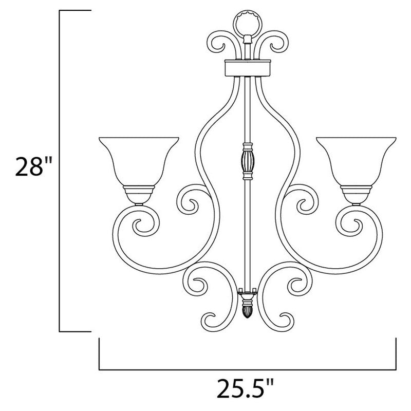 Maxim 12205FIOI - Manor 5 Light 28" Chandelier