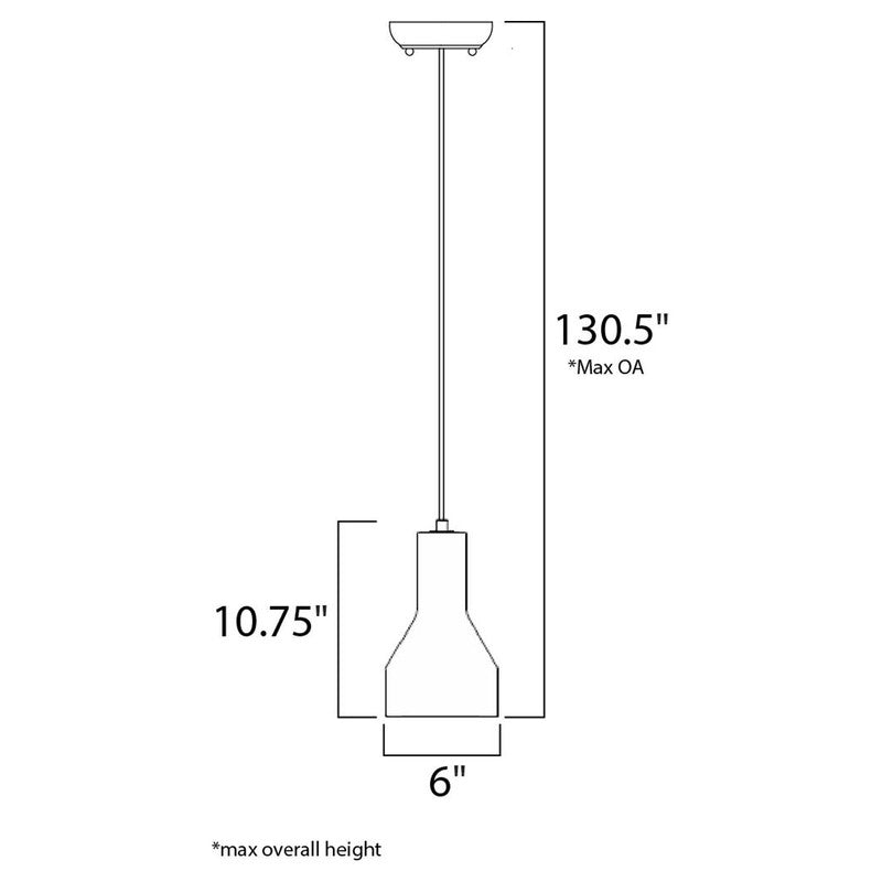 Maxim 12392GYPC - Crete 1 Light 11" Pendant