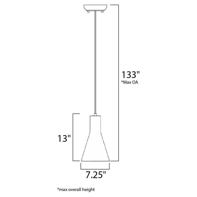 Maxim 12394GYPC - Crete 1 Light 13" Pendant
