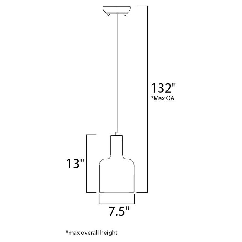Maxim 12395GYPC - Crete 1 Light 13" Pendant