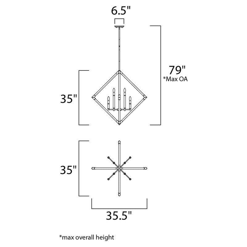 Maxim 16106CLPN - Lucent 8 Light 36" Pendant