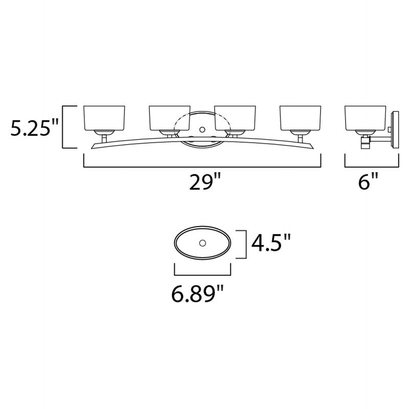 Maxim 19054FTPC - Elle 4 Light 29" Vanity Light