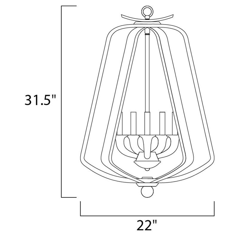 Maxim 20925BWIO - Road House 5 Light 32" Pendant