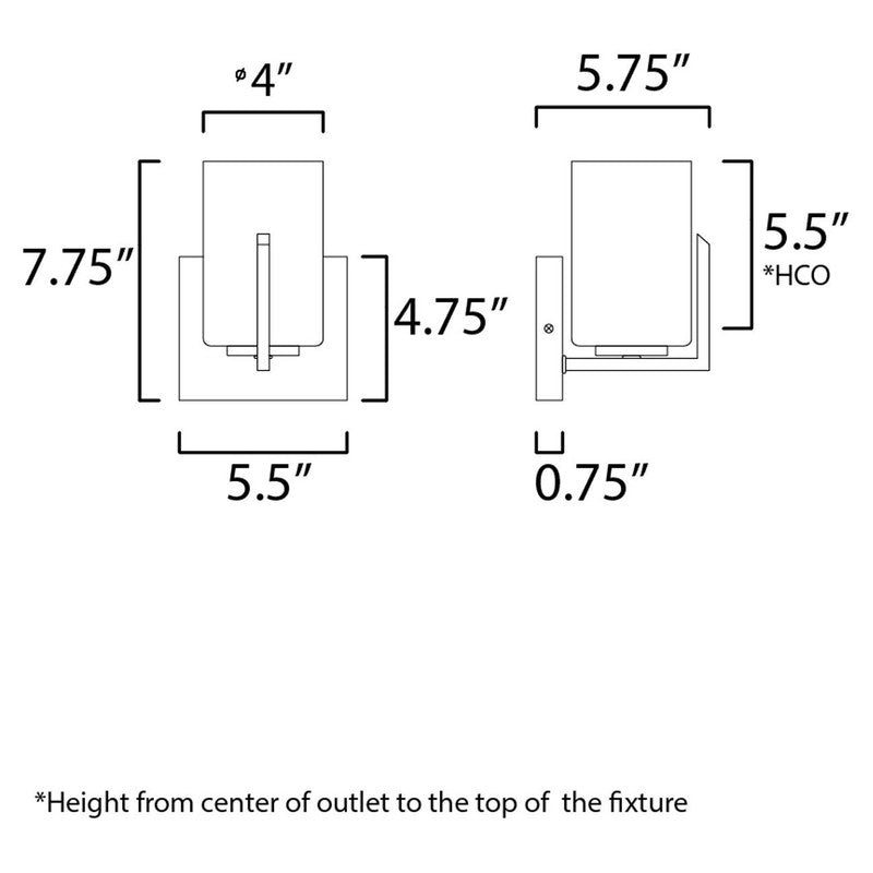 Maxim 21281SWSBR - Dart 1 Light 8" Wall Sconce