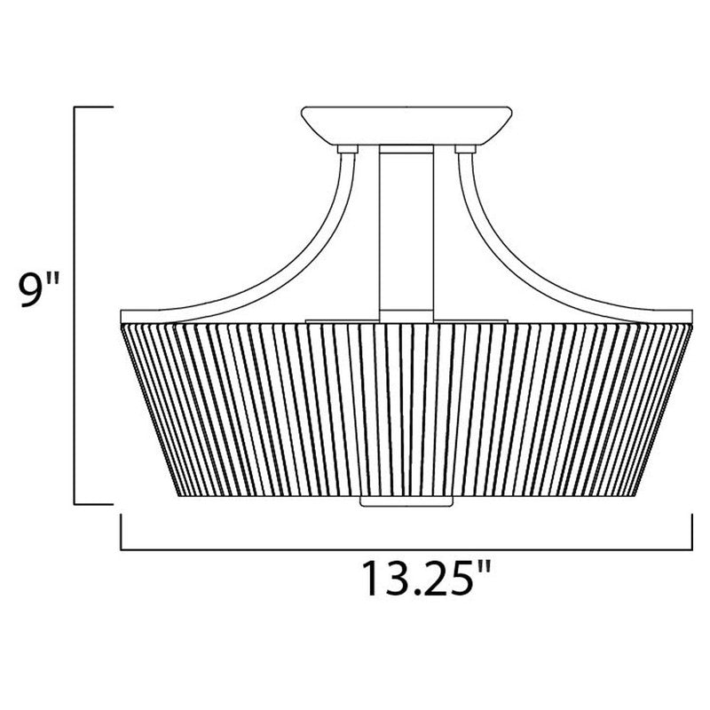 Maxim 21501FTSN - Finesse 3 Light 13" Semi Flush Ceiling Light
