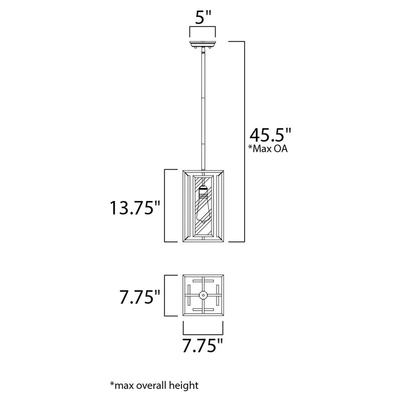 Maxim 21672CDBK - Era 1 Light 14" Pendant