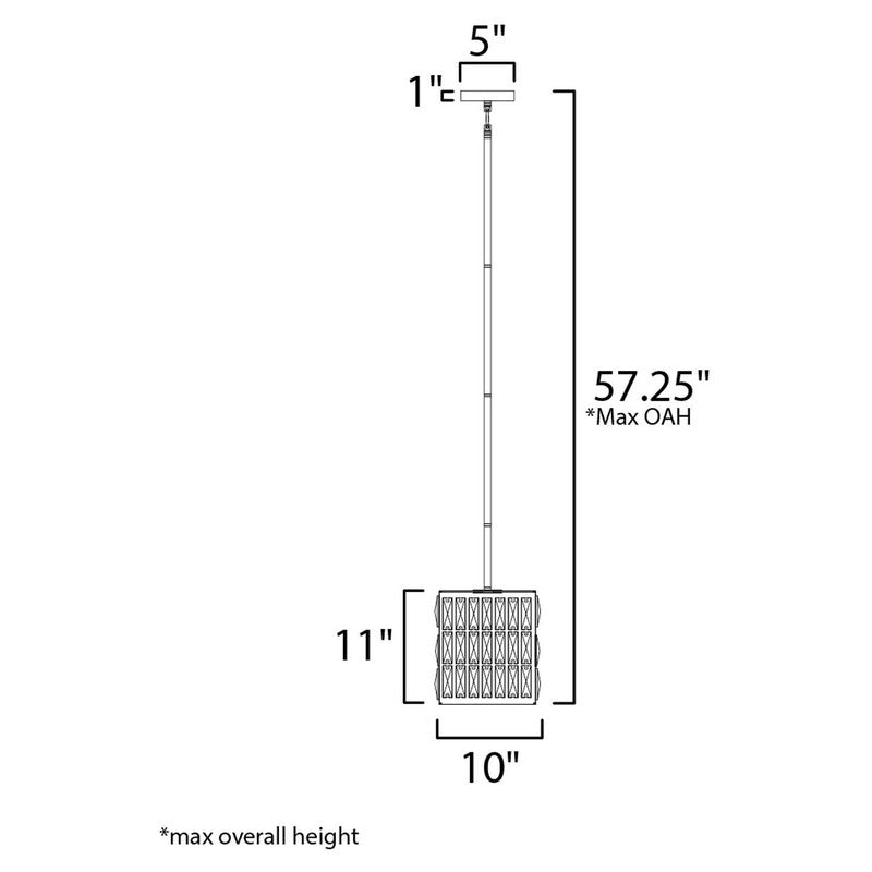 Maxim 21819BCBK - Madeline 1 Light 11" Pendant