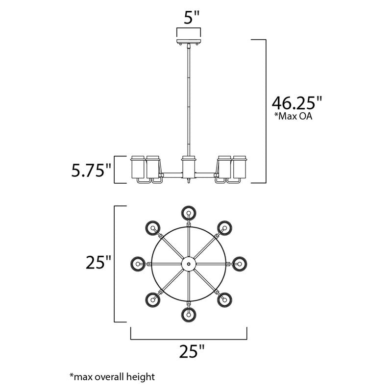 Maxim 22029SWPC - Avant 8 Light 25" Chandelier
