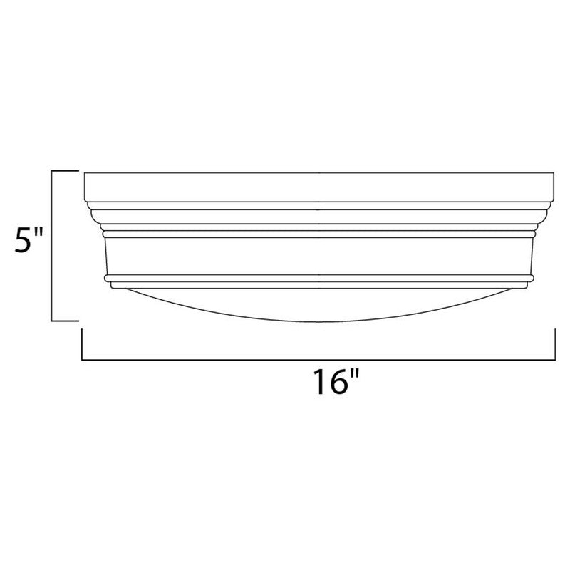 Maxim 22371SWNAB - Fairmont 3 Light 16" Flush Mount