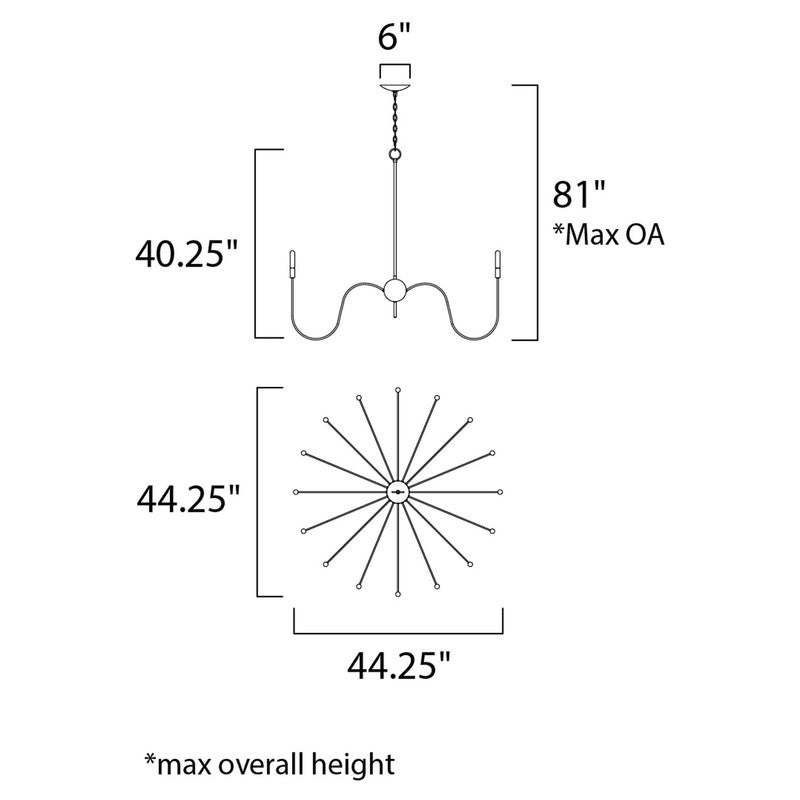 Maxim 22408PN - Willsburg 16 Light 44" Pendant