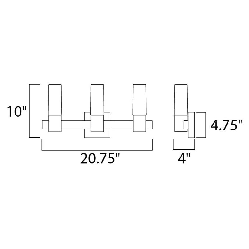 Maxim 22413SWNAB - Contessa 3 Light 21" Vanity Light
