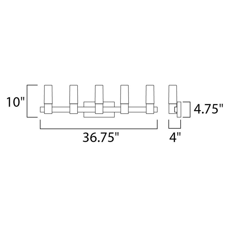 Maxim 22415SWNAB - Contessa 5 Light 37" Vanity Light