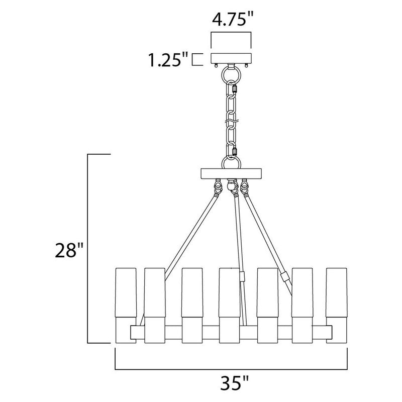 Maxim 22419SWNAB - Contessa 12 Light 35" Chandelier