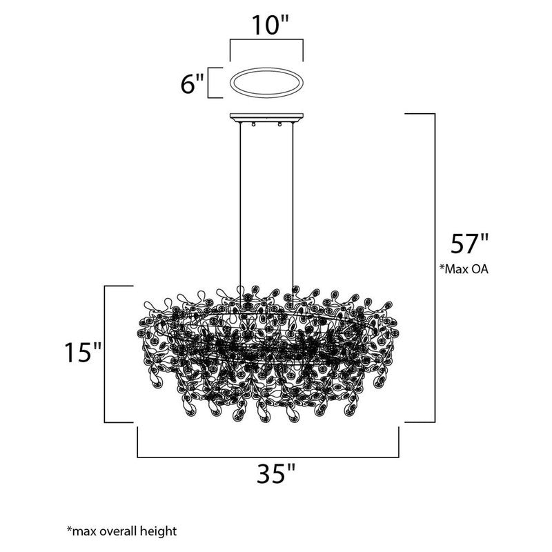 Maxim 24206BCPC - Comet 7 Light 35" Chandelier