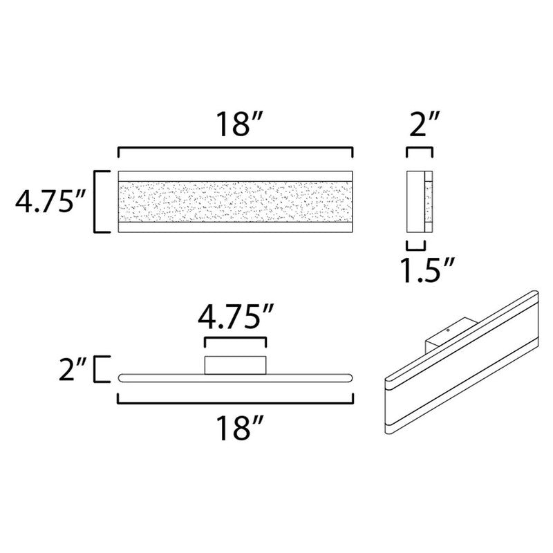 Maxim 24752FTBK - Visor 2 Light 18" Vanity Light