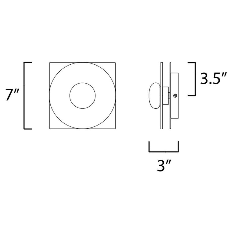 Maxim 24761FTSWBK - Helio 1 Light 7" Wall Sconce