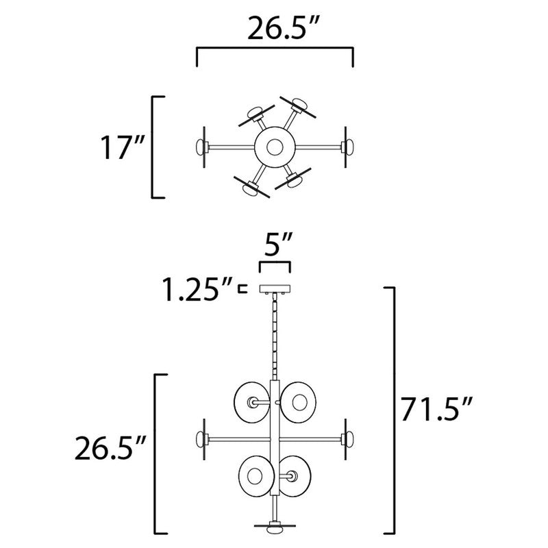 Maxim 24767FTSWBK - Helio 7 Light 27" Pendant