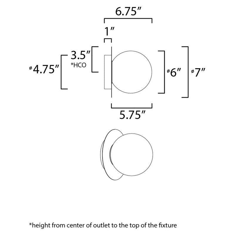 Maxim 26033SWSBRBK - Vesper 1 Light 7" Wall Sconce