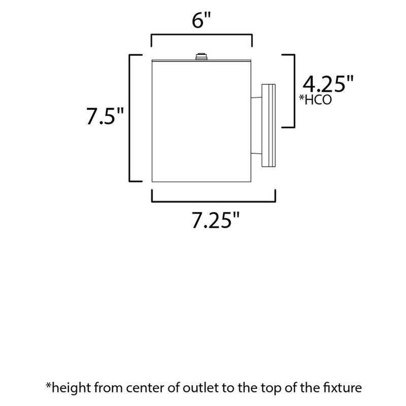 Maxim 26101AL - Outpost 1 Light 7" Wall Sconce