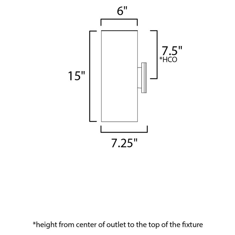Maxim 26103AL - Outpost 2 Light 15" Wall Sconce