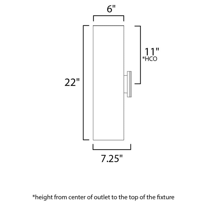 Maxim 26105AL - Outpost 2 Light 22" Wall Sconce