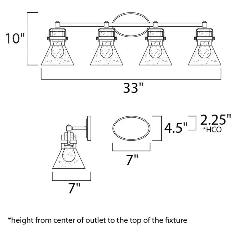 Maxim 26114 - Seafarer 4 Light 33" Vanity Light