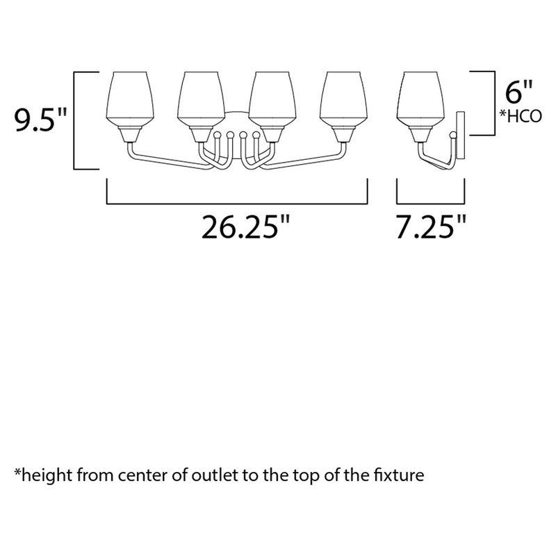 Maxim 26123 - Goblet 4 Light 26" Vanity Light