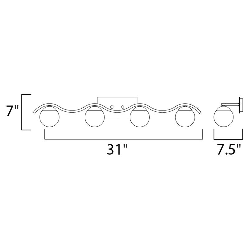 Maxim 27554WTPC - Motion 4 Light 43" Vanity Light