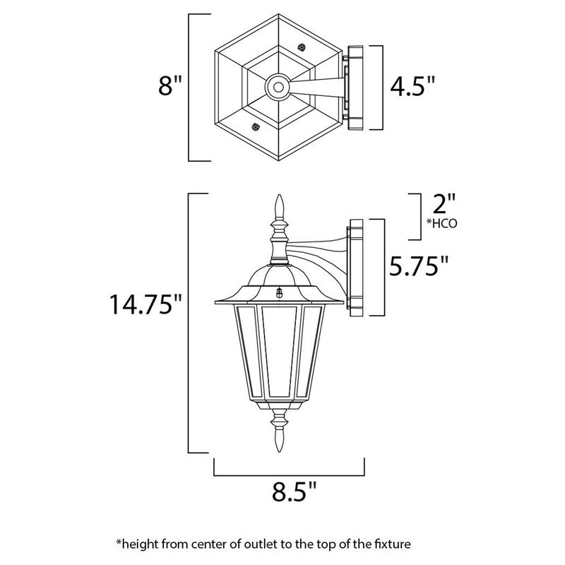 Maxim 3002CLBK - Builder Cast 1 Light 17" Wall Sconce