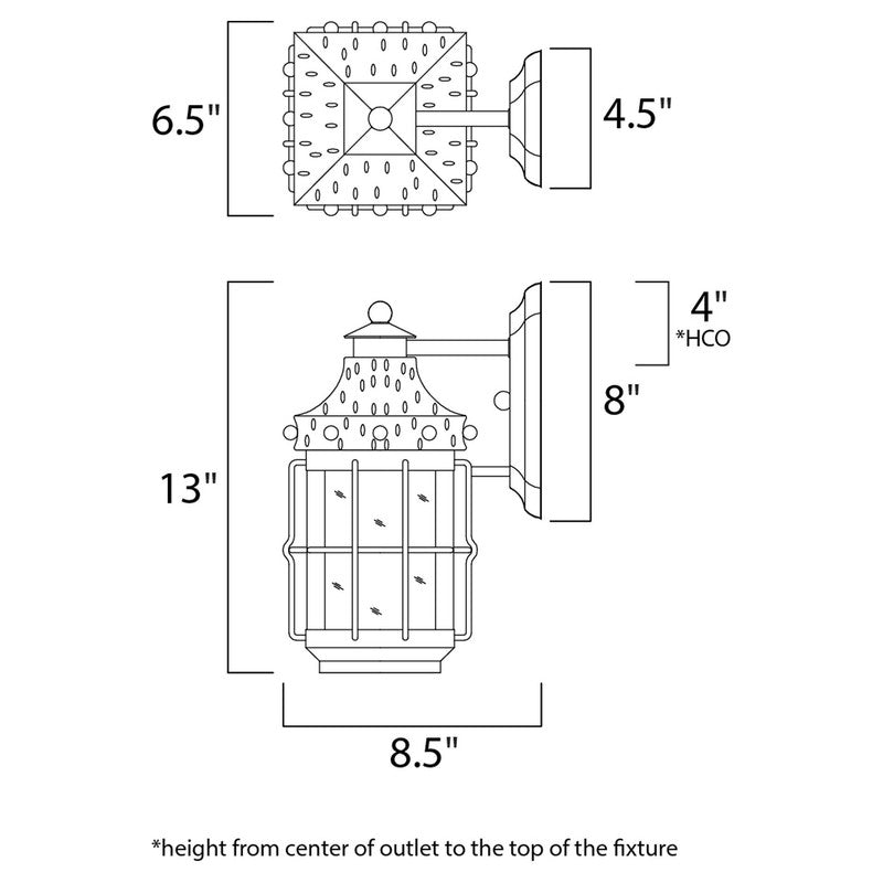 Maxim 30081CDCF - Nantucket 1 Light 13" Wall Sconce
