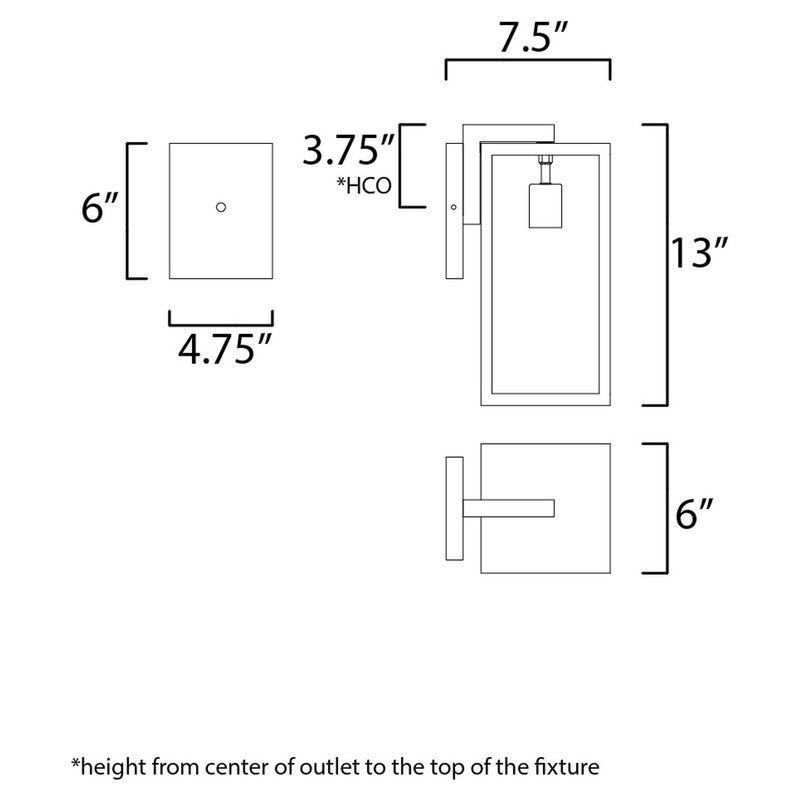 Maxim 30092CLDBZ - Catalina 1 Light 13" Wall Sconce