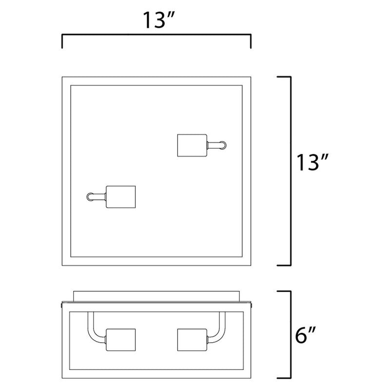 Maxim 30098CLDBZ - Catalina 2 Light 13" Flush Mount