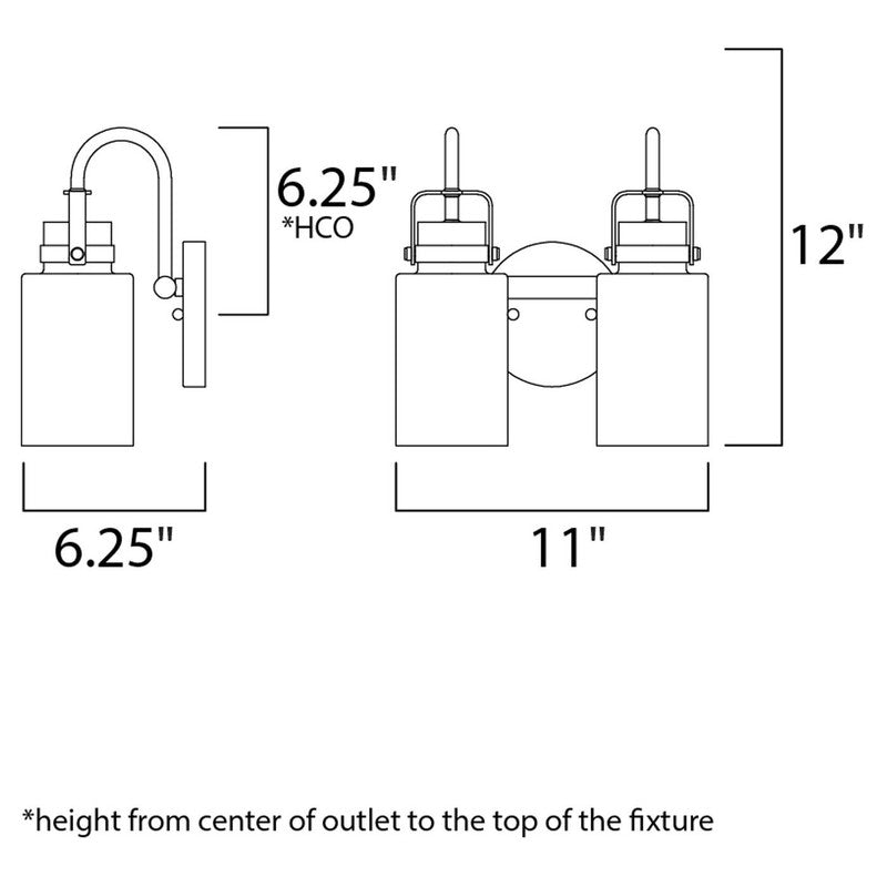 Maxim 30171CLBZGLD - Magnolia 2 Light 12" Vanity Light