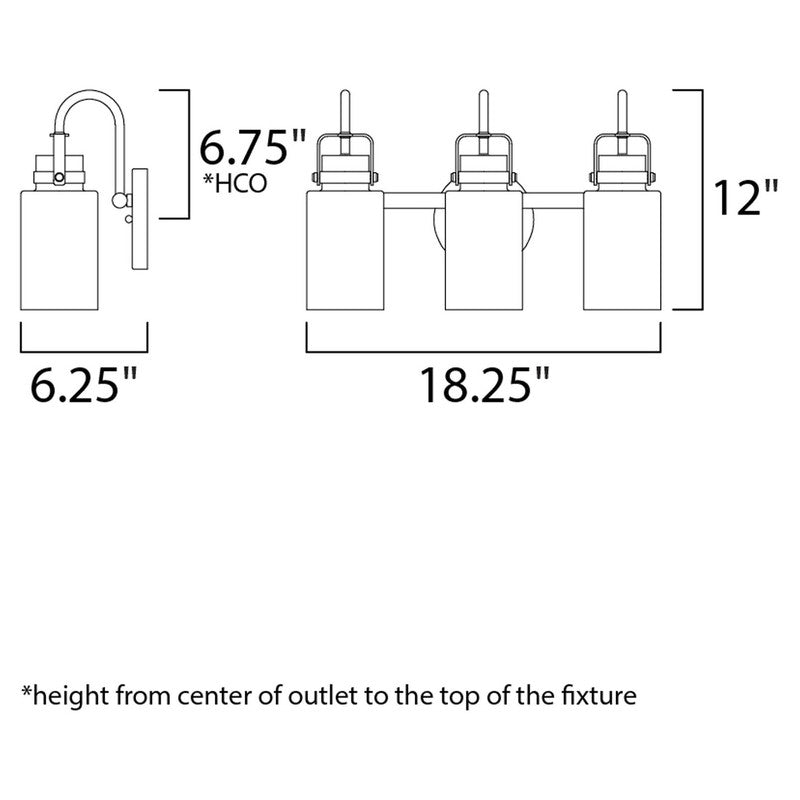 Maxim 30172CLBZGLD - Magnolia 3 Light 18" Vanity Light