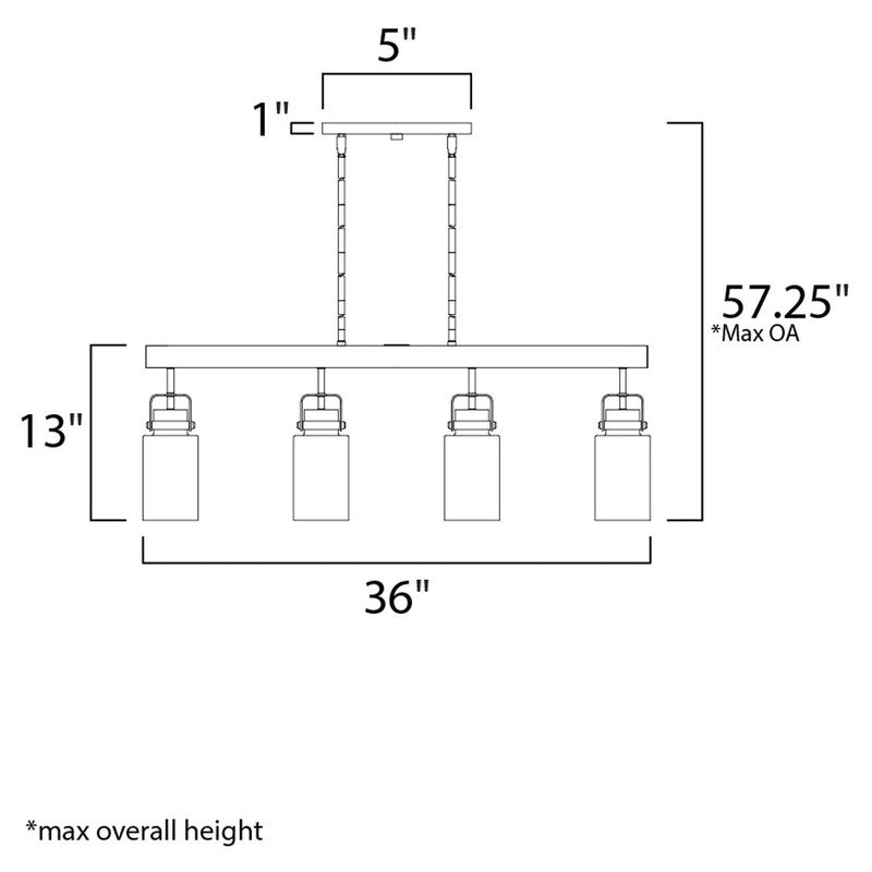 Maxim 30176CLBZGLD - Magnolia 4 Light 36" Chandelier
