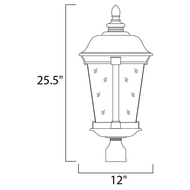 Maxim 3022CDBZ - Dover DC 3 Light 26" Post Light