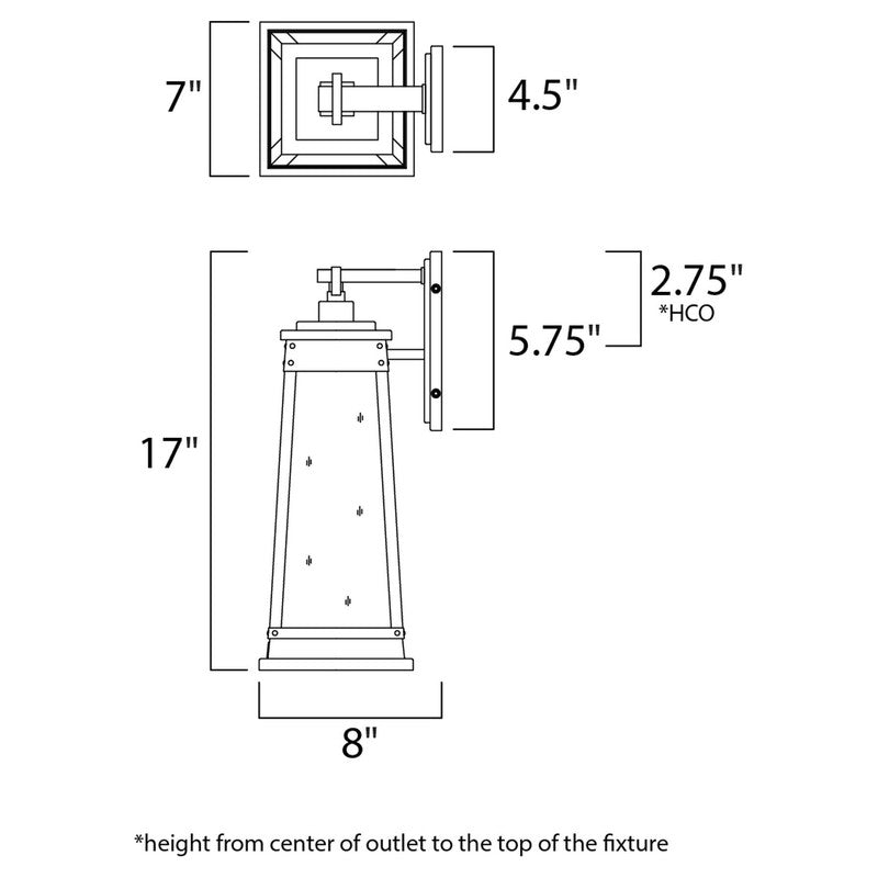 Maxim 3044RPOLB - Schooner 1 Light 17" Wall Sconce