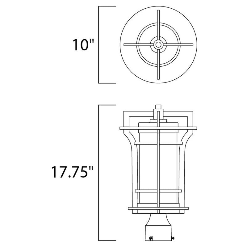 Maxim 30480WGBO - Oakville 1 Light 18" Post Light
