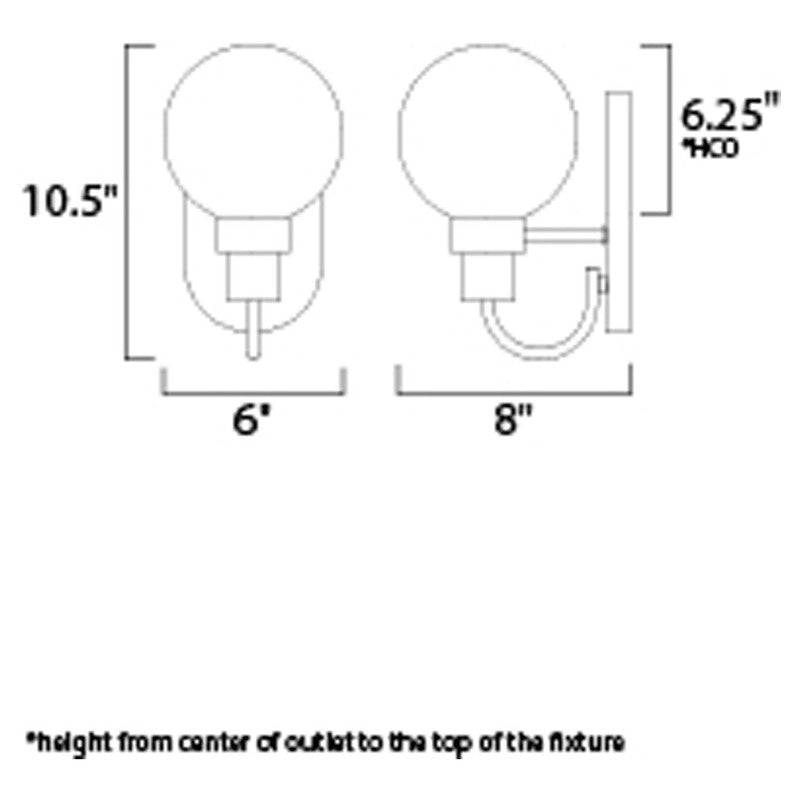 Maxim 30511CLBZSBR - Bauhaus 1 Light 11" Wall Sconce