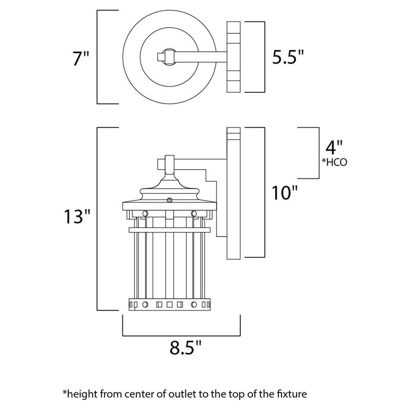 Maxim 3133CDSE - Santa Barbara DC 1 Light 13" Wall Sconce