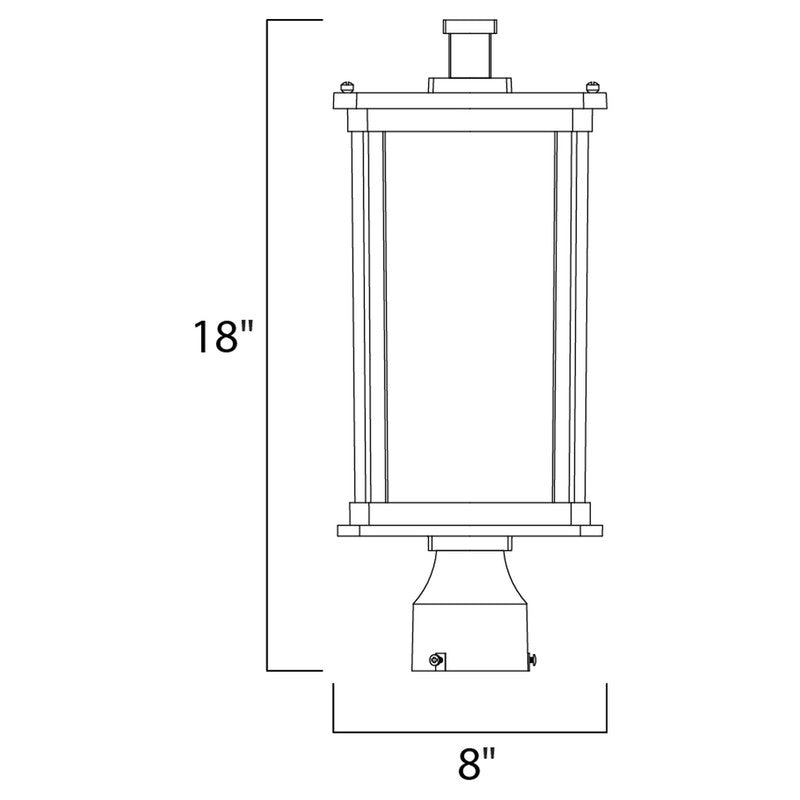Maxim 3150CDWSBZ - Bungalow 1 Light 18" Post Light