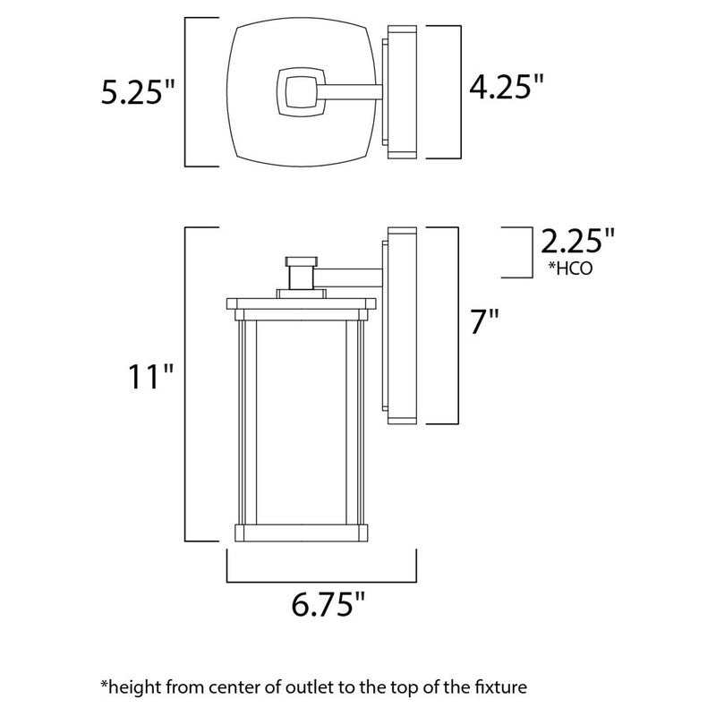 Maxim 3152CDWSBZ - Bungalow 1 Light 11" Wall Sconce