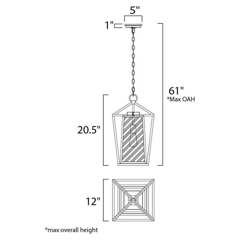 Maxim 3178CLBK - Artisan 1 Light 21" Pendant