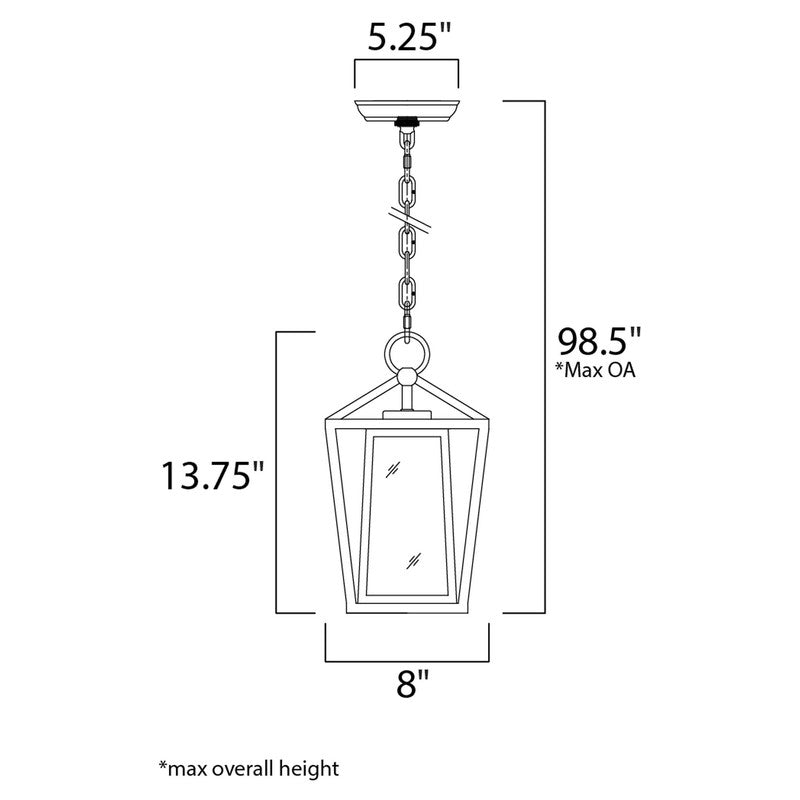 Maxim 3179CLBK - Artisan 1 Light 14" Pendant