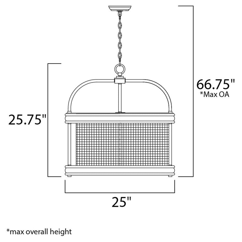 Maxim 32385DWBK - Lancaster 6 Light 26" Chandelier