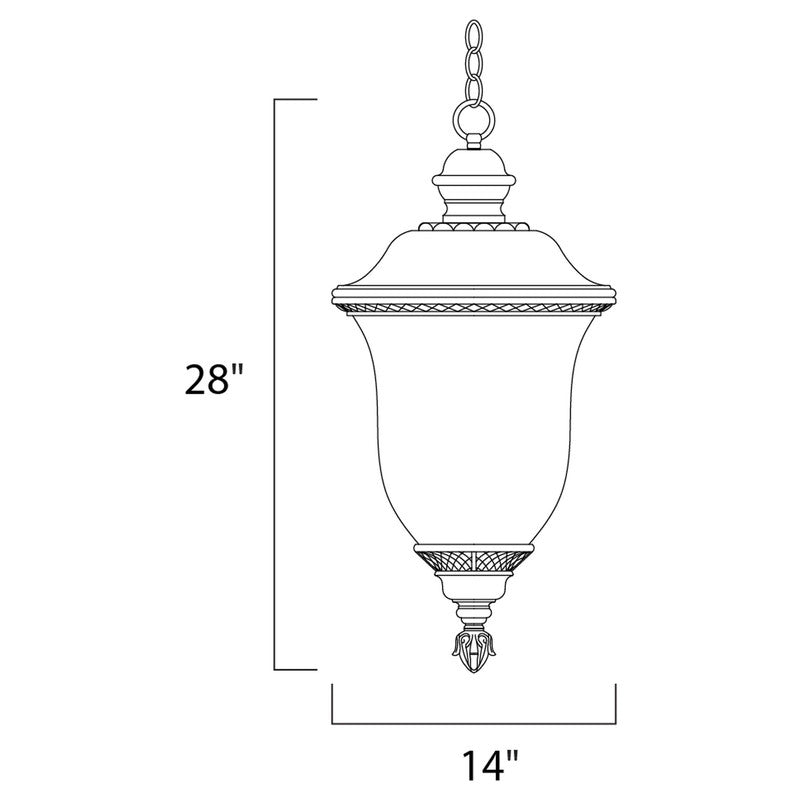 Maxim 3428WGOB - Carriage House DC 3 Light 28" Pendant