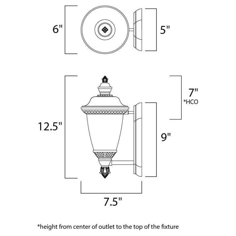 Maxim 3495WGOB - Carriage House DC 1 Light 13" Wall Sconce