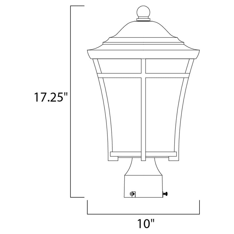 Maxim 3800LACO - Balboa DC 1 Light 17" Post Light