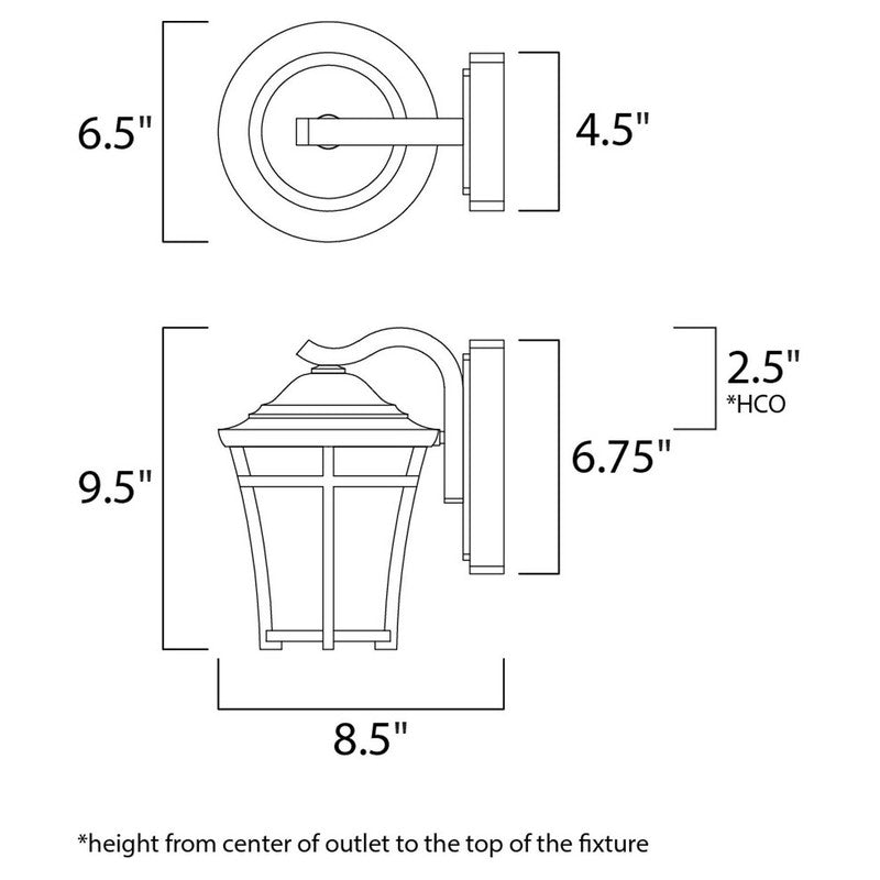 Maxim 3802LACO - Balboa DC 1 Light 10" Wall Sconce