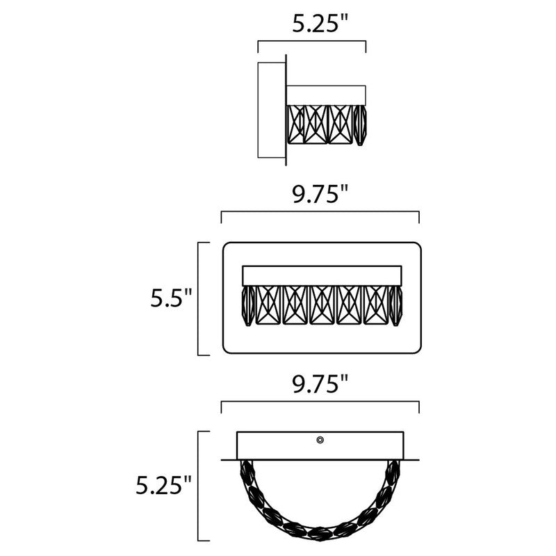 Maxim 38371BCPC - Icycle 1 Light 10" Wall Sconce